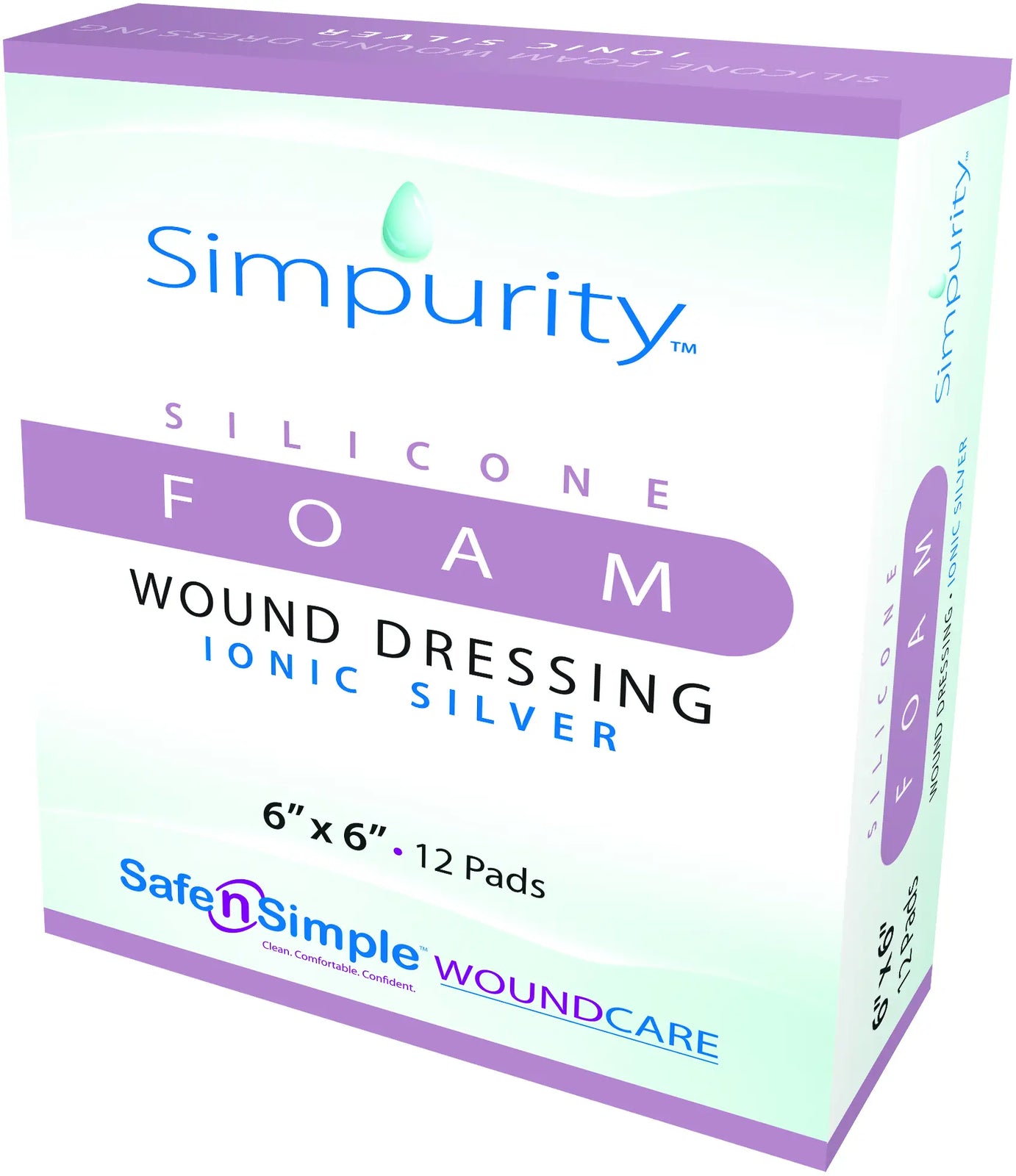 Safe N Simple Foam Wound Dressing Silver Silicone
