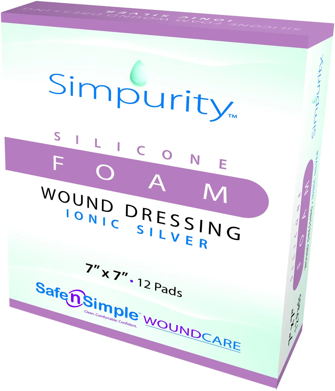 Safe N Simple Foam Wound Dressing Silver Silicone
