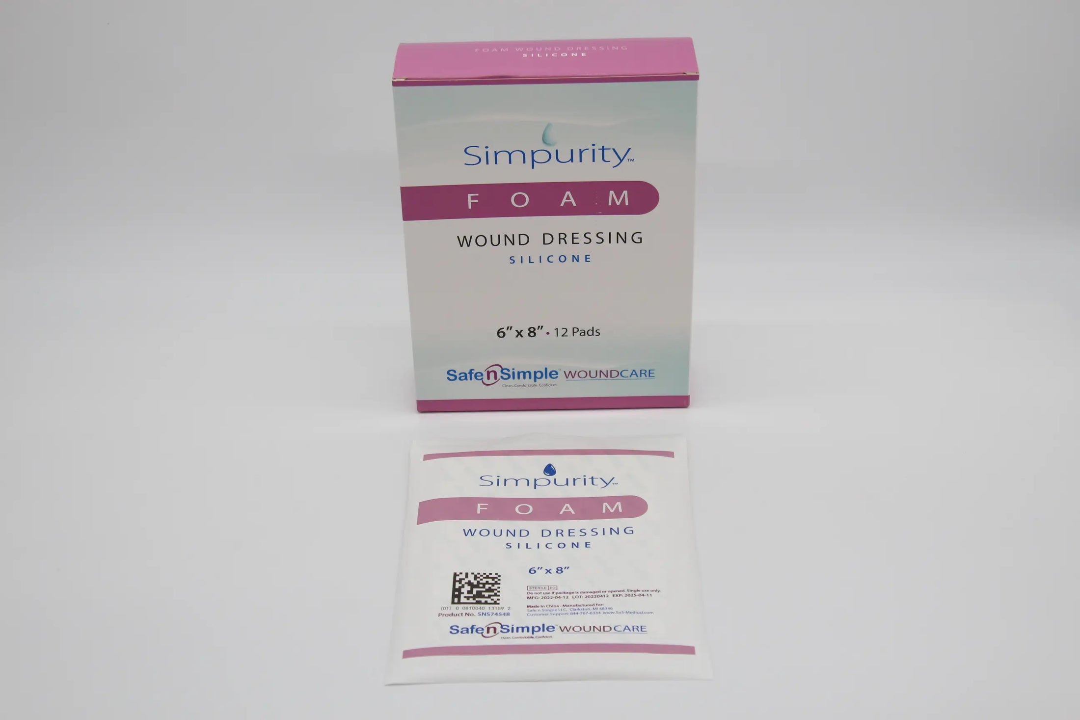 Safe N Simple Simpurity No Border Silicone Foam Dressing