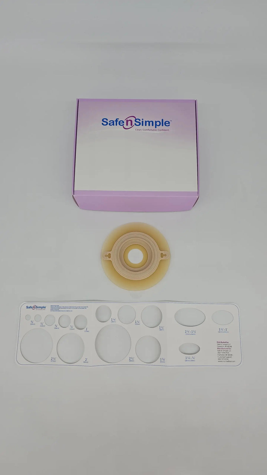 Safe N Simple 2-Piece Ostomy Wafer
