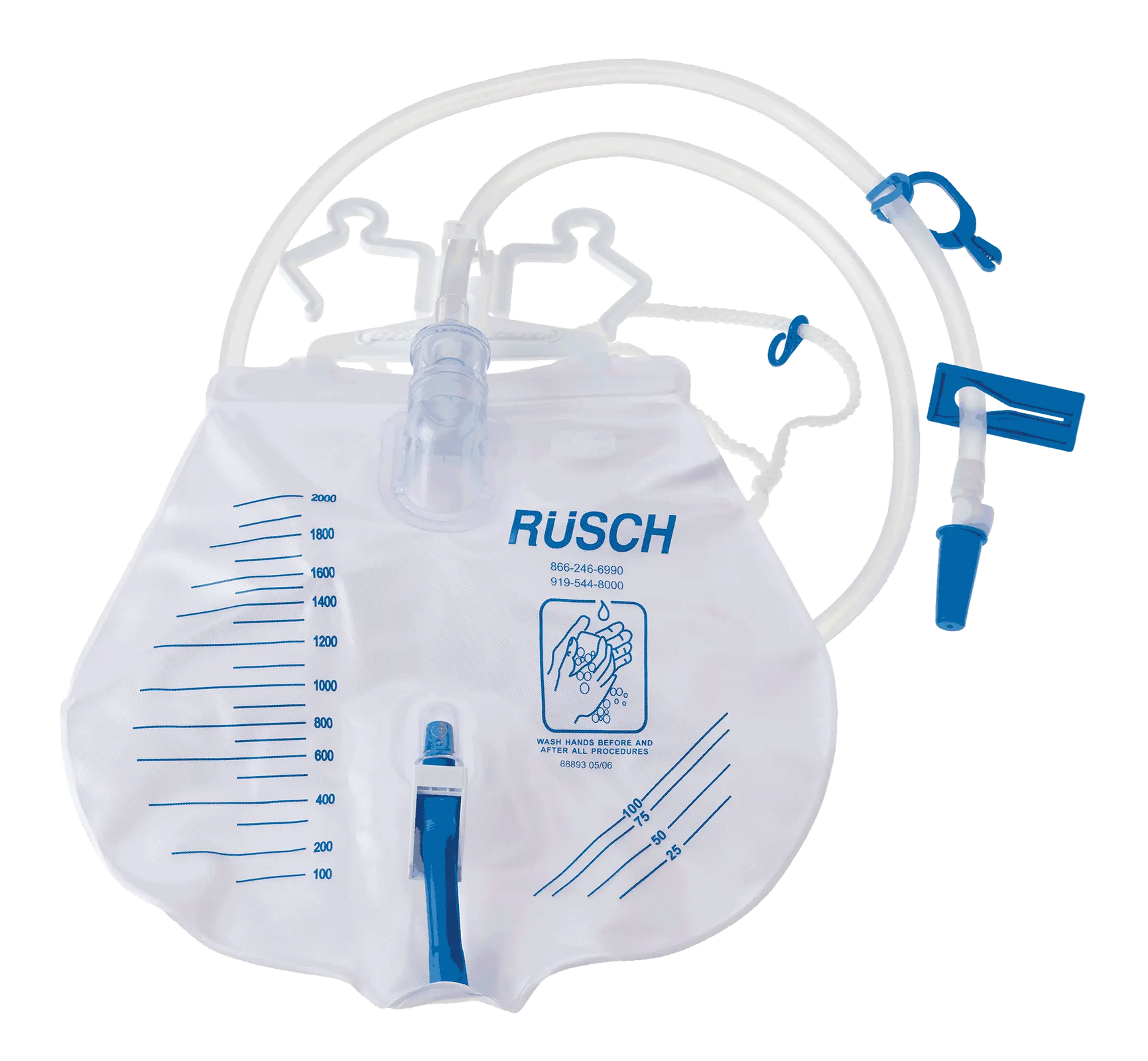 Teleflex Bedside Drainage Bag with Anti-Reflux Valve 2,000 mL