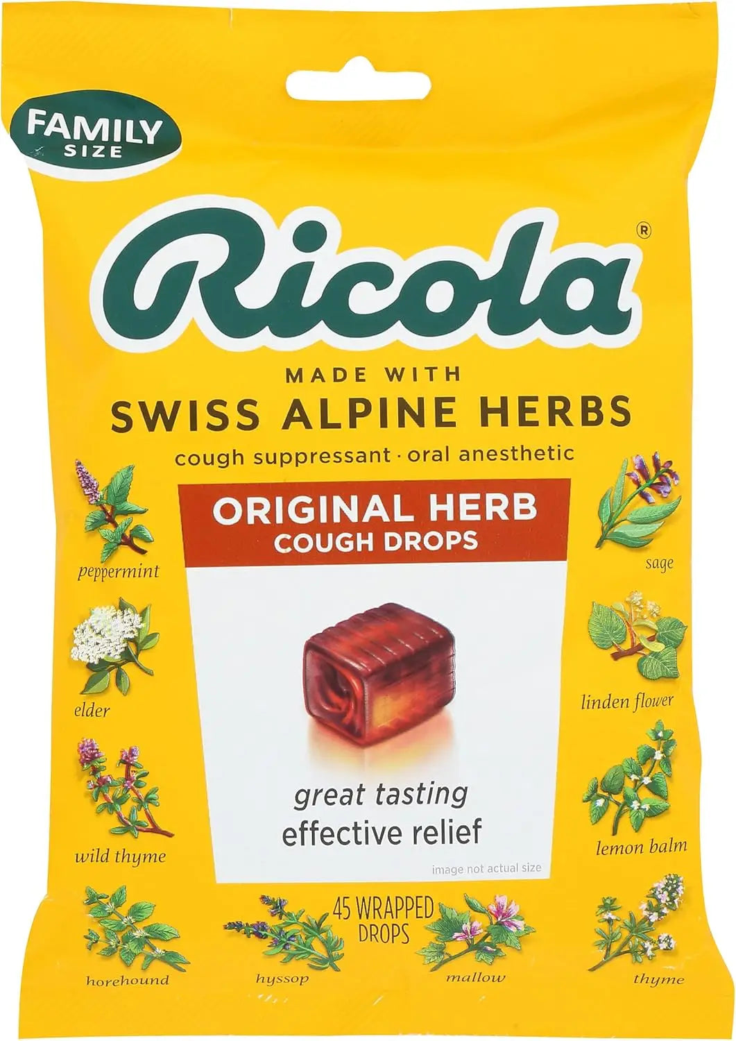 Ricola Original Herb Cough Drops Family Size, 45 ct
