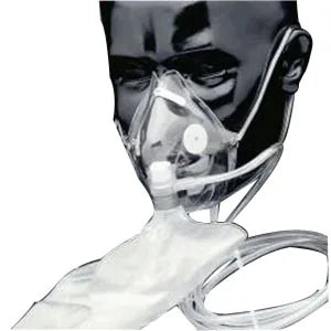 Salter Labs Elongated Adult High-Concentration Non-Rebreathing Oxygen Mask with 7 ft Safety Tube