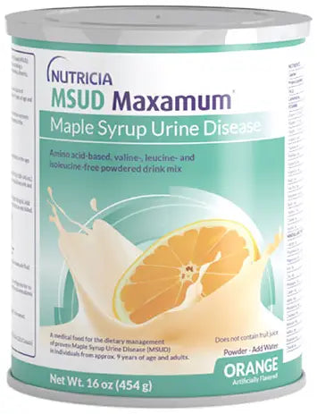 Nutricia MSUD Maxamum Powdered Medical Food, Orange Flavor, 16 oz.