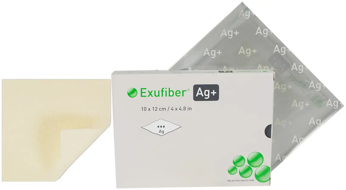 Molnlycke Health Care Exufiber Ag+ Gelling Fiber Dressing 4" x 4.8"