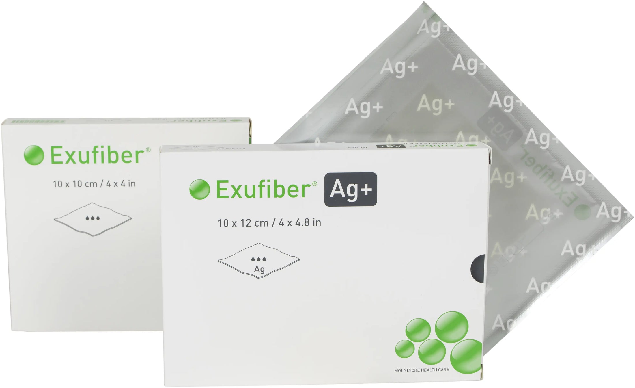 Molnlycke Health Care Exufiber Silver Gelling Fiber Wound Dressing 4" x 4"