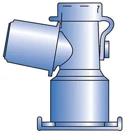 Smiths Medical Pneupac Sterile Fiber-Optic Bronchoscope Dual-Axis Swivel Adapter, 15mm Angled Termination