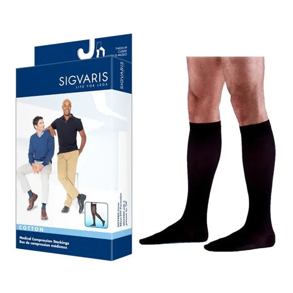 SIGVARIS Essential Cotton Calf Compression Stockings