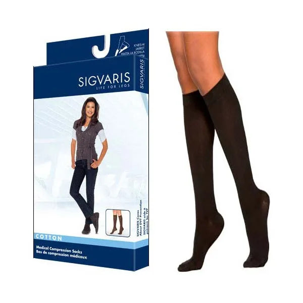 SIGVARIS Essential Cotton Calf Compression Stockings