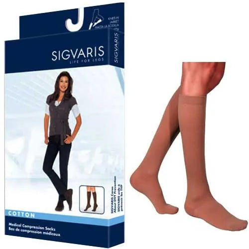 SIGVARIS Essential Cotton Calf Compression Stockings