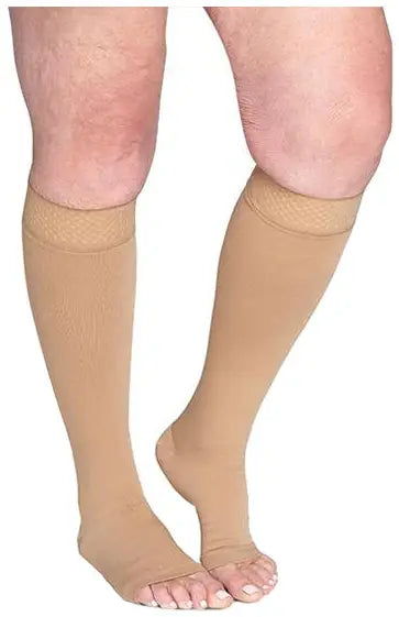 Sigvaris 552C SECURE Calf Compression Socks 2X-Large Long Beige