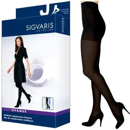 Sigvaris 843P Style Soft Opaque Compression Pantyhose