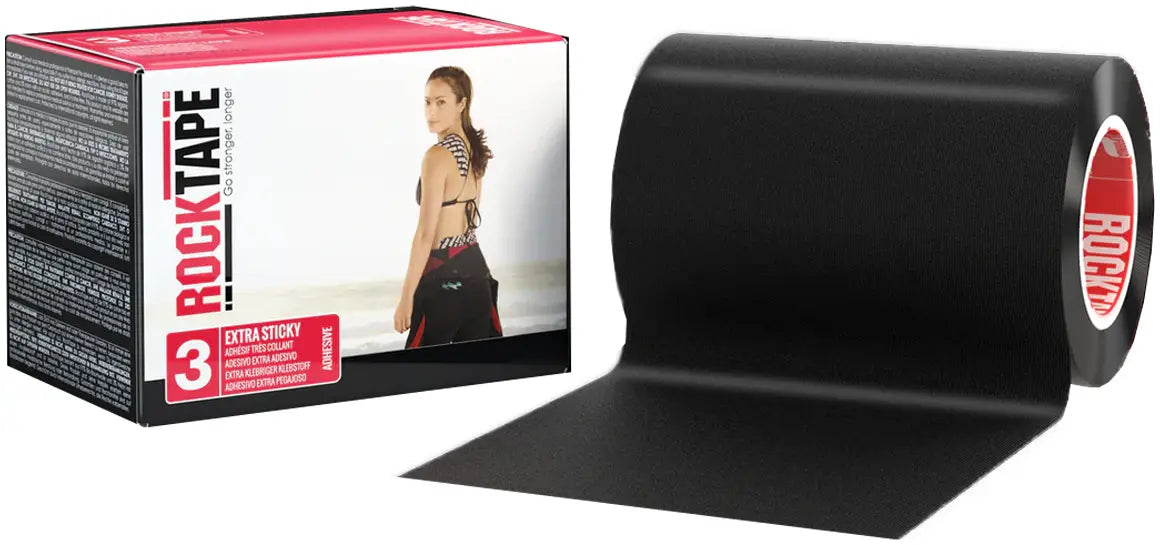 RockTape Mini Big Daddy H2O Kinesiology Tape, 4" x 16.4' Roll, Black