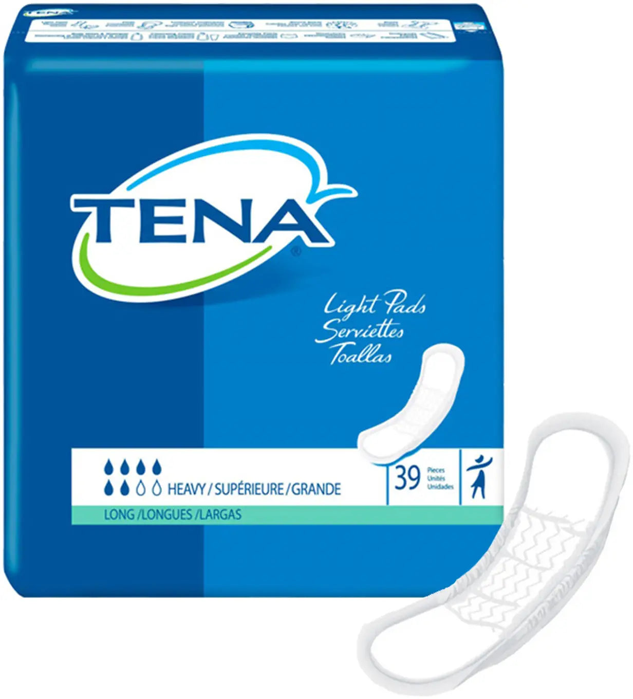 TENA Heavy Absorbency Long Pad, 15" Long