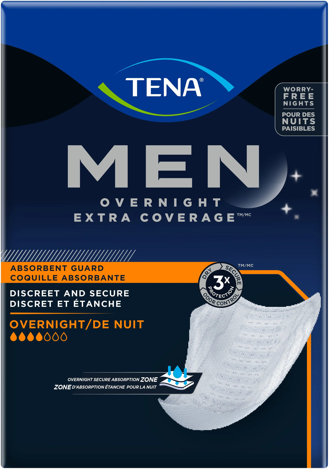 TENA MEN Overnight Guard Incontinence Pads