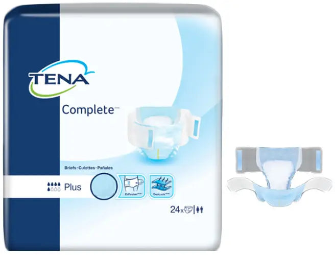 Tena Complete Brief Incontinence Undergarment, Medium (32"-44" Hip Size)