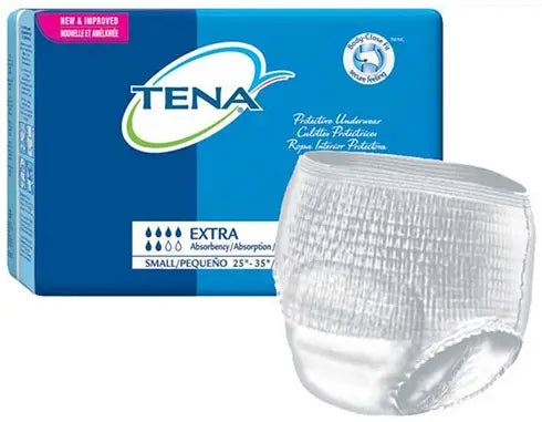 TENA Extra Absorbency Protective Underwear Small 25" - 35"