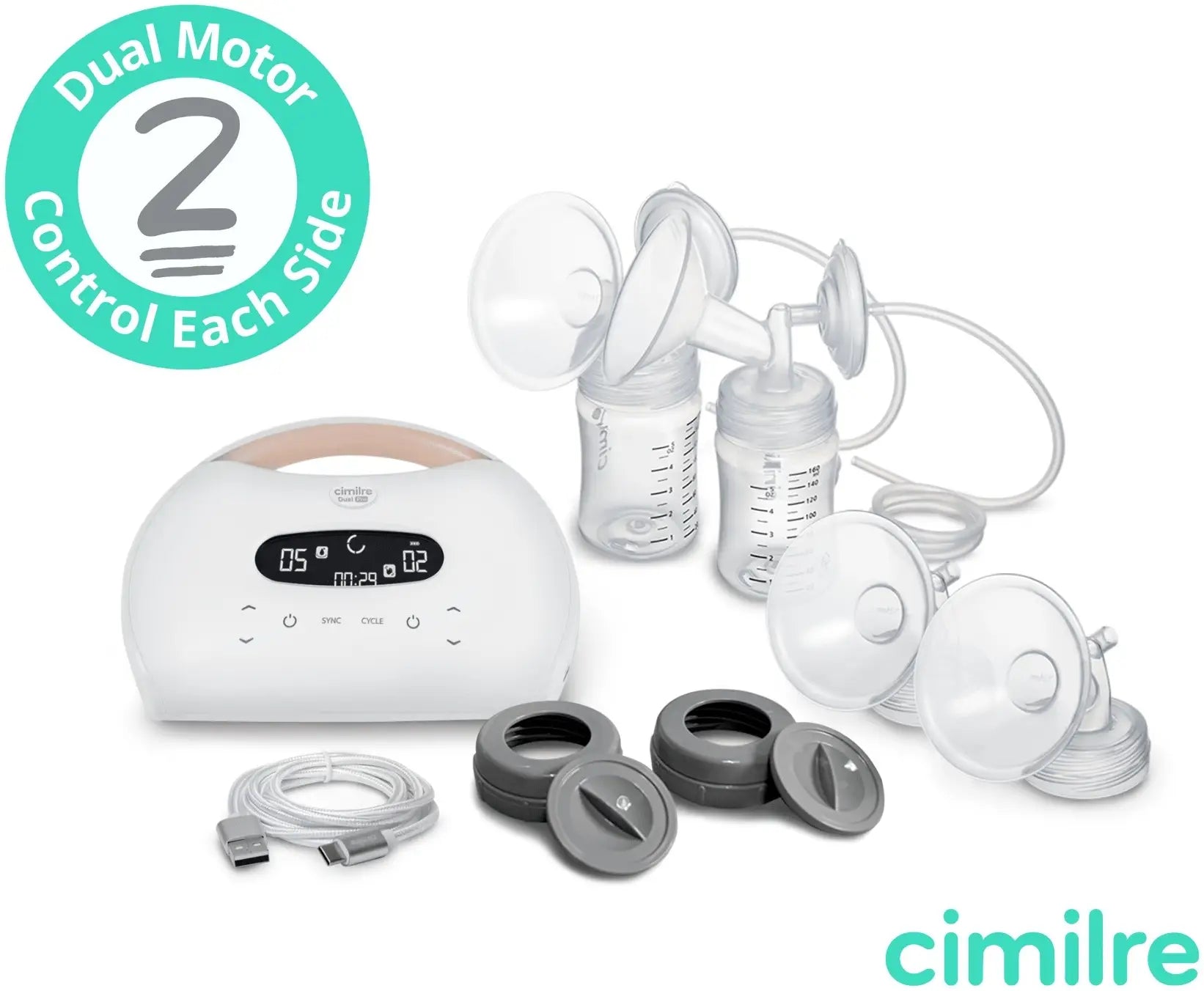 Symmetrical Health S7 Dual Pro Rechargeable Dual Electric Breast Pump