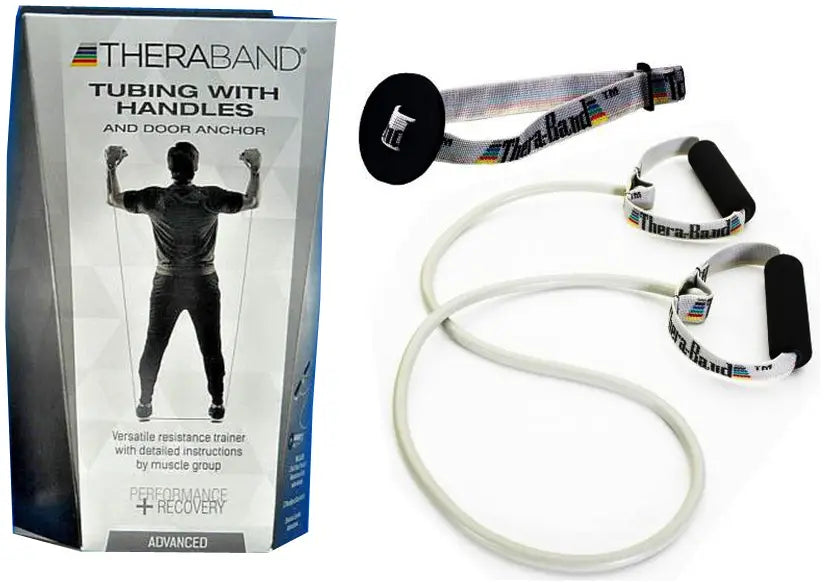 TheraBand Resistance Tubing with Soft Handles and Door Anchor