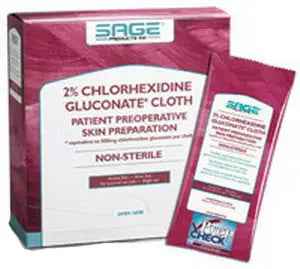 Stryker 2% Chlorhexidine Gluconate Cloths 7.5" x 7.5"