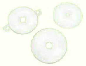 Torbot Group 3" Round Hypalon Soft Grey Face Plate, Flat, 7/8"