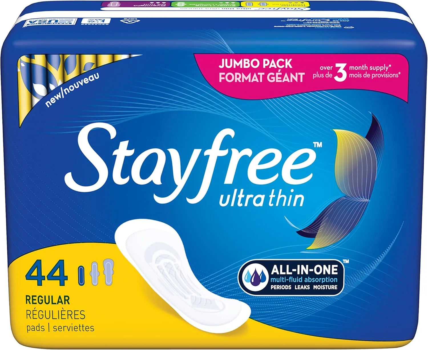 Stayfree Ultra Thin Pads, Regular, Wingless