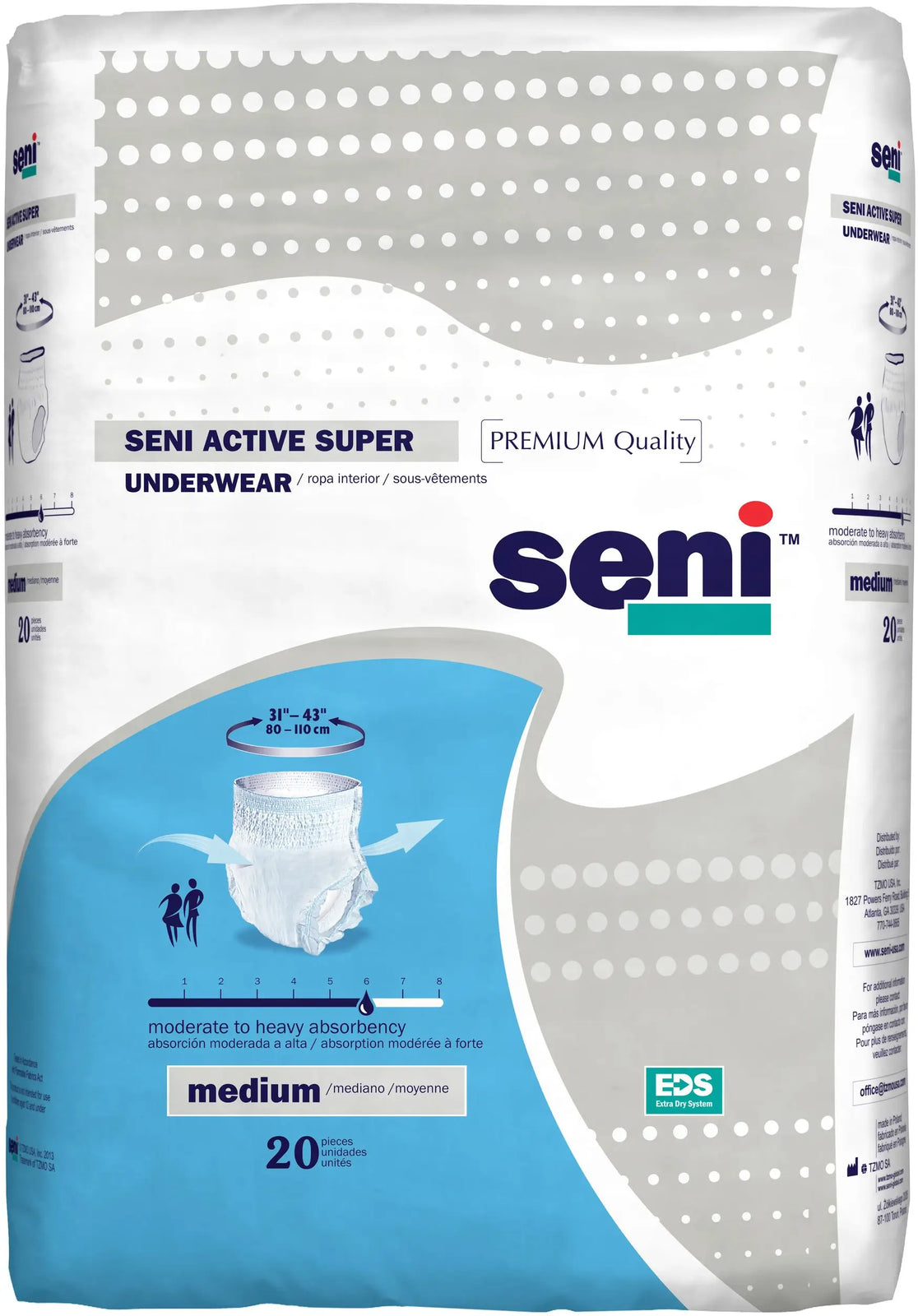 Seni Active Super Pull-On Underwear - Adult Incontinence Protective Underwear