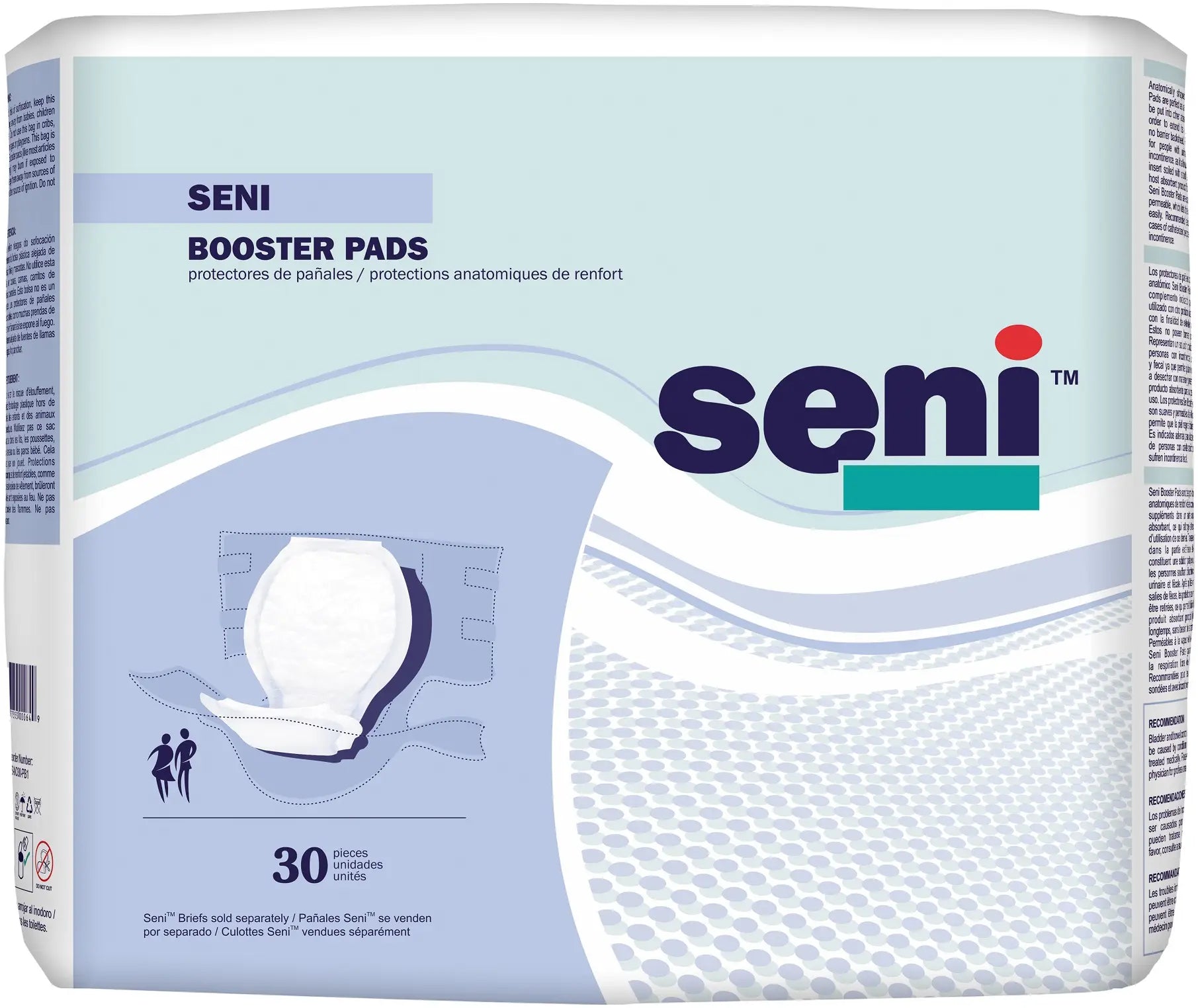 Seni Booster Pads - 25" Length Incontinence Inserts