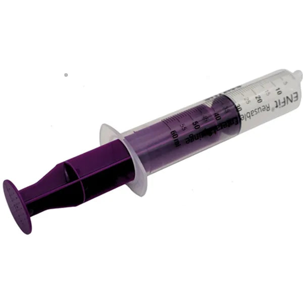 Envue ENFit Reusable Bolus Syringe, 60 mL