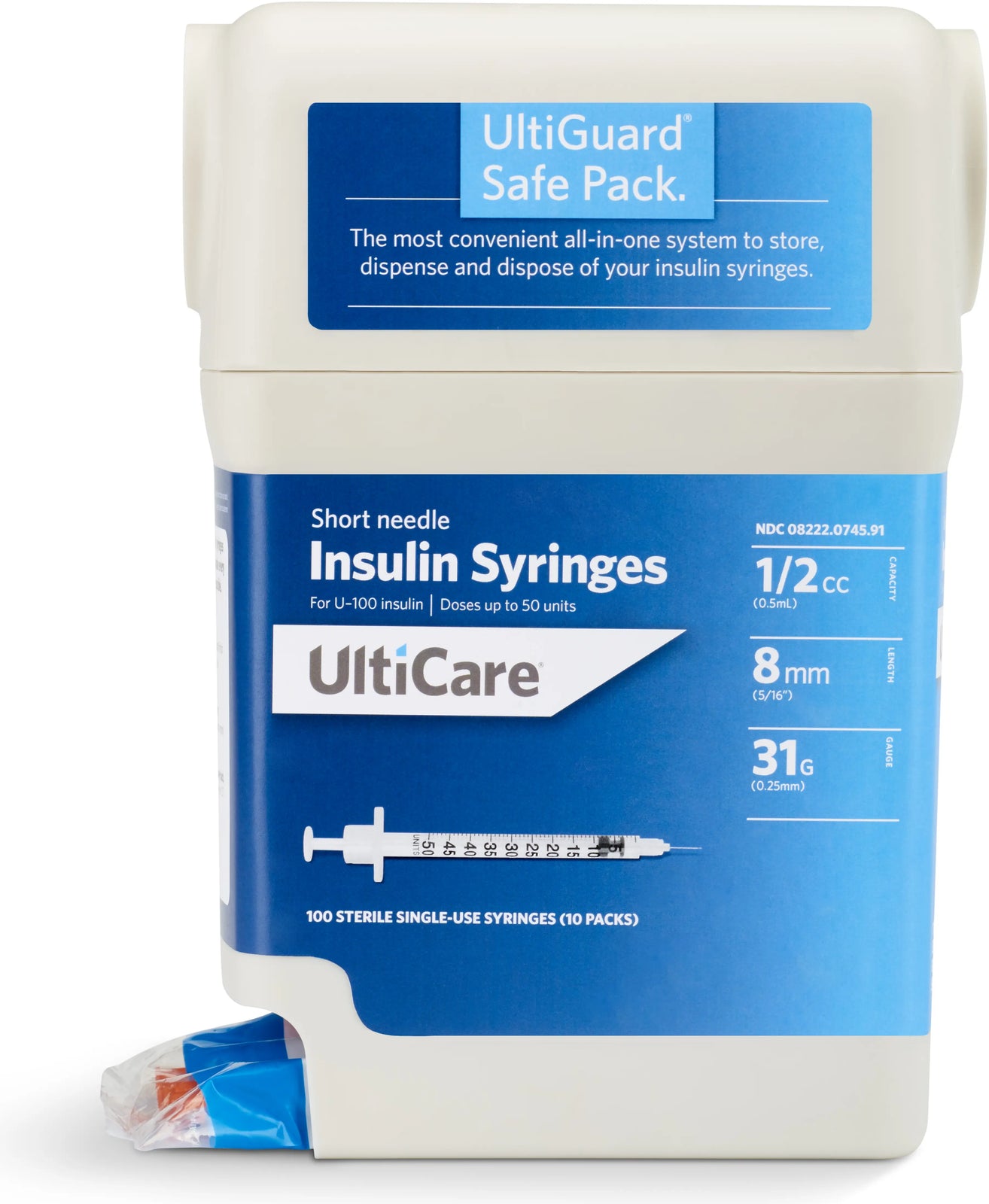 Ultimed Safe Pack Insulin Syringe Sharps Container System