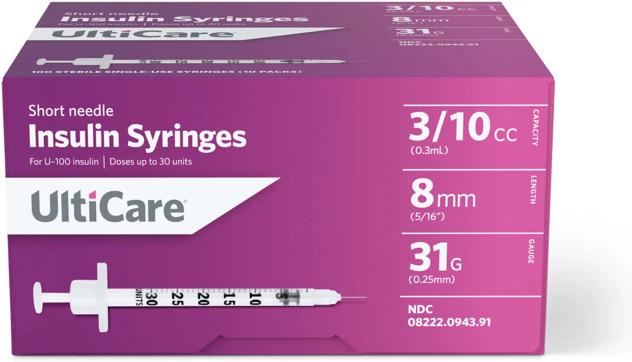 Ultimed UltiCare Insulin Syringe
