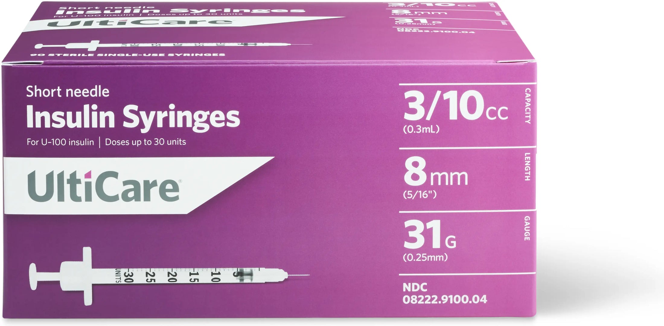 UltiCare Insulin Syringe 31G x 5/16"
