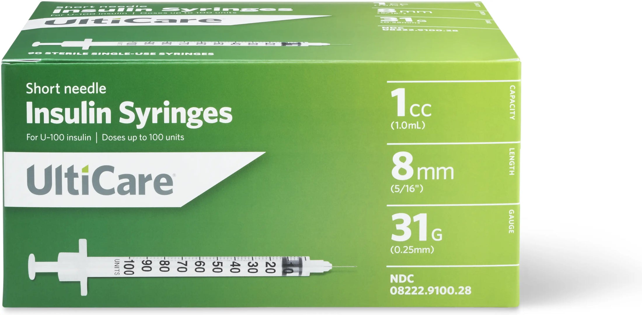 UltiCare Insulin Syringe 31G x 5/16"