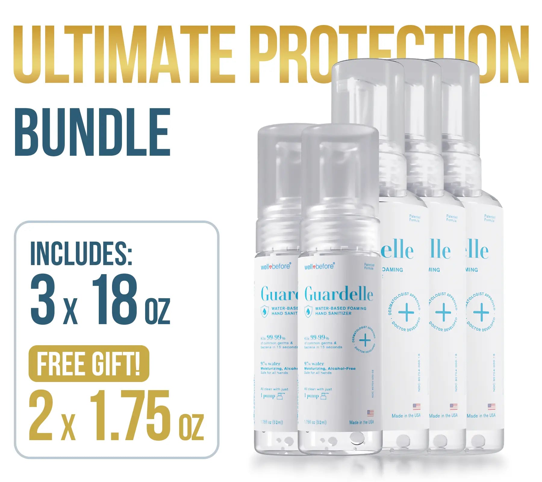 Guardelle Water-Based Foaming Hand Sanitizer Bundles