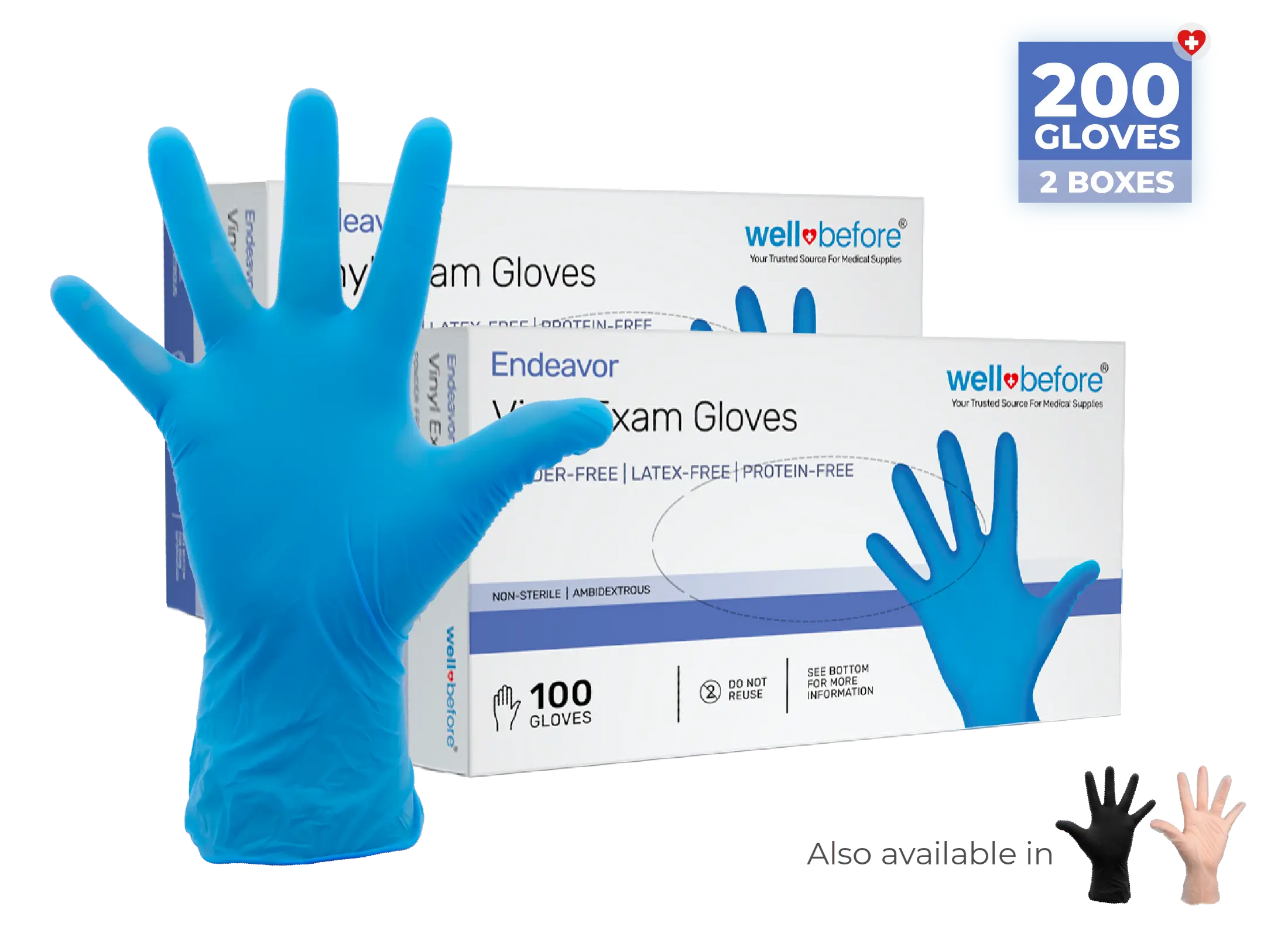 WellBefore Endeavor Vinyl Examination Gloves For Bulk Orders