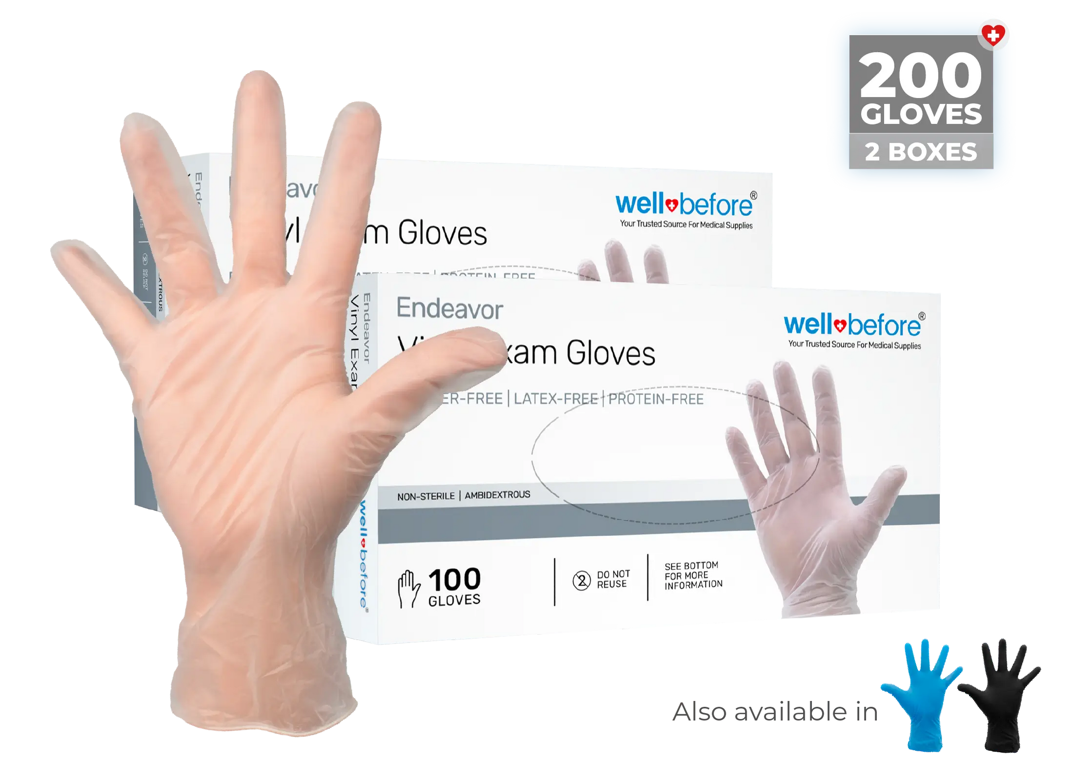 WellBefore Endeavor Vinyl Examination Gloves For Bulk Orders
