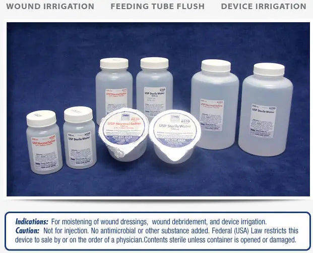 USP Normal Sterile Saline For Irrigation - 100mL & 120mL Options
