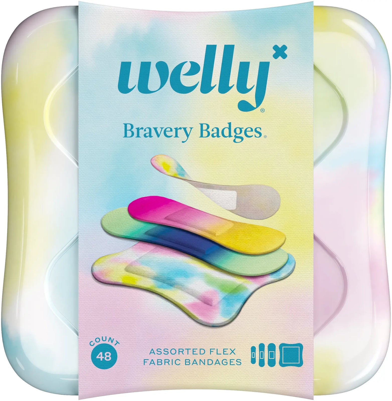 Welly Health Colorwash Adhesive Bandages, Box of 48