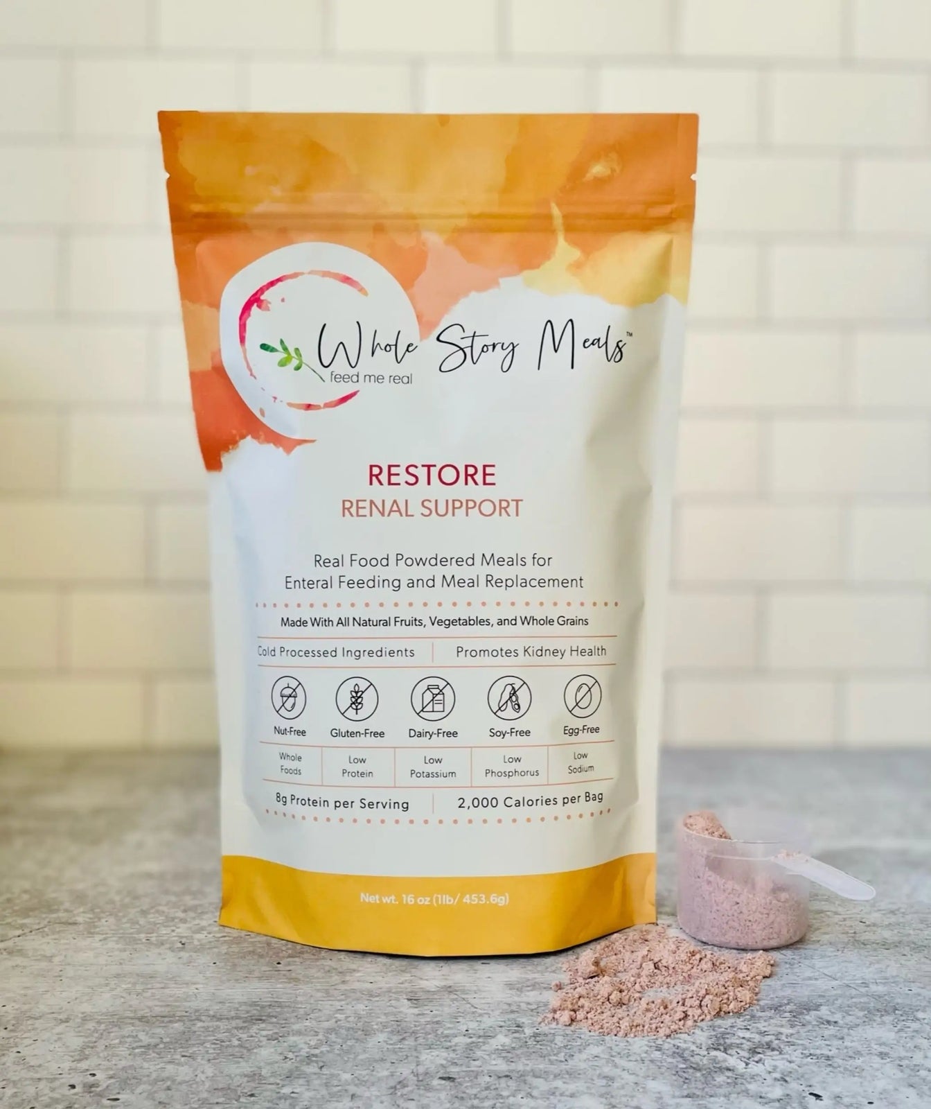 Whole Story Meals Restore Renal Support Powdered Meal - 1lb Bag