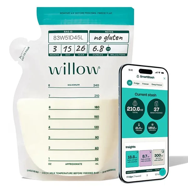 Willow Breast Milk Storage Bags with SmartStash Tracking