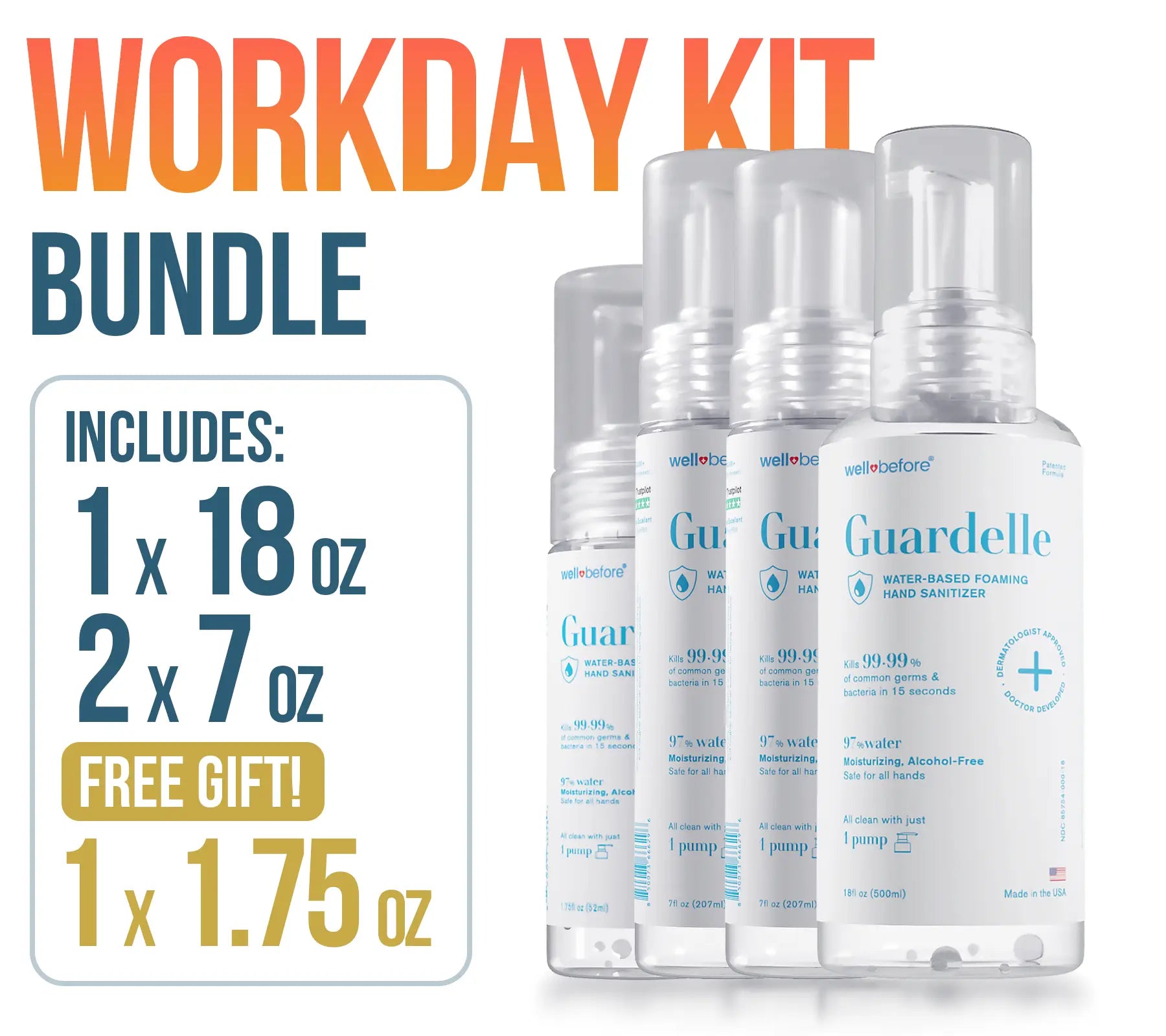 Guardelle Water-Based Foaming Hand Sanitizer Bundles