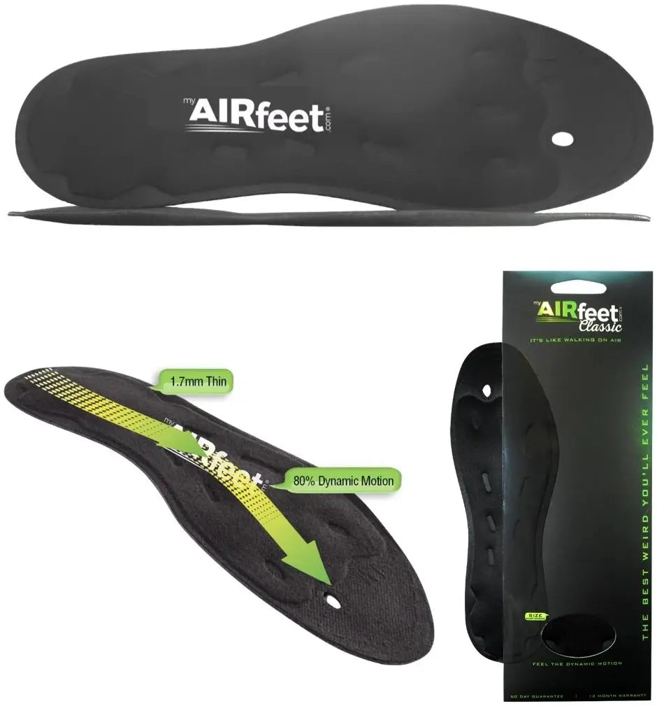 AirFeet CLASSIC BLACK Active Arch Support Orthotic Insoles