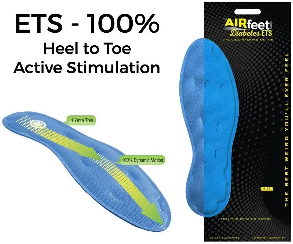 AIRfeet ETS Enhanced Toe Stimulation Orthotic Insoles - Multiple Sizes