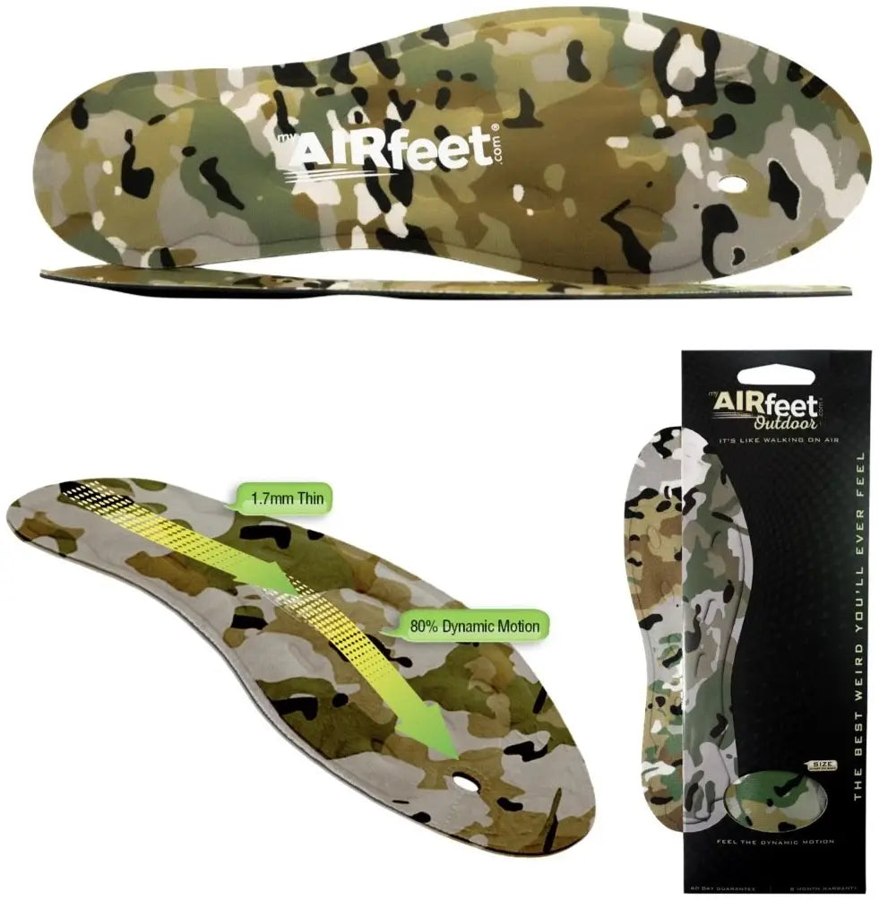 AIRfeet CLASSIC CAMO Active Arch Support Orthotic Insoles - Size 1M