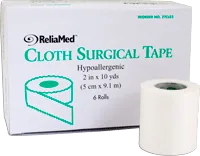 Cardinal Health Essentials Silk Cloth Surgical Tape, White, 2 in x 10 yd