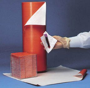 Bio-Screen Standard Absorbency Wipes, Non-Sterile, 4" x 4", White/Orange