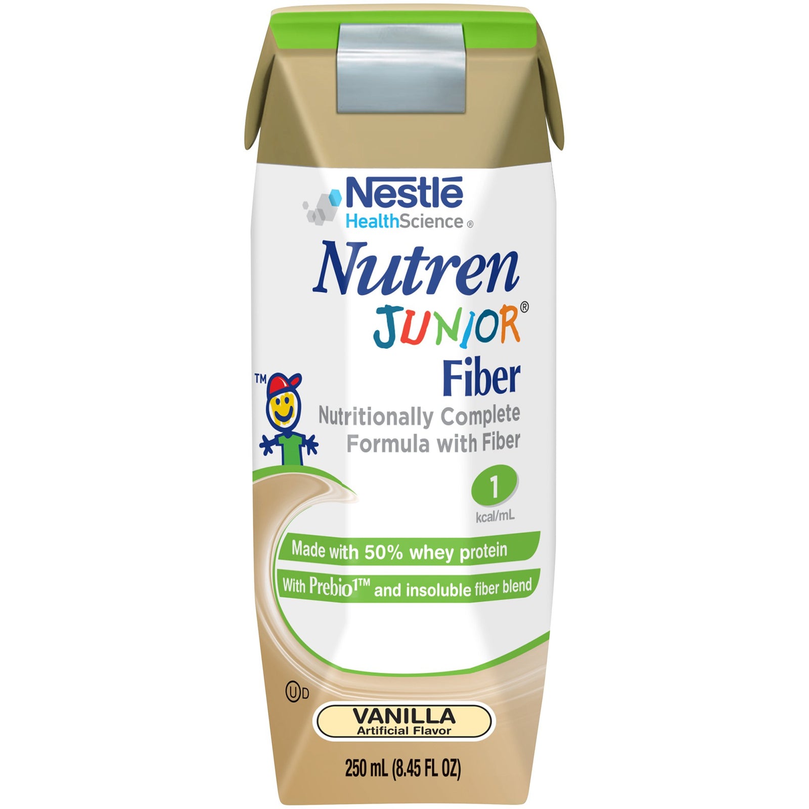 Nutren® Junior Fiber Vanilla Pediatric Oral Supplement / Tube Feeding Formula, 8.45 oz. Tetra Prisma®