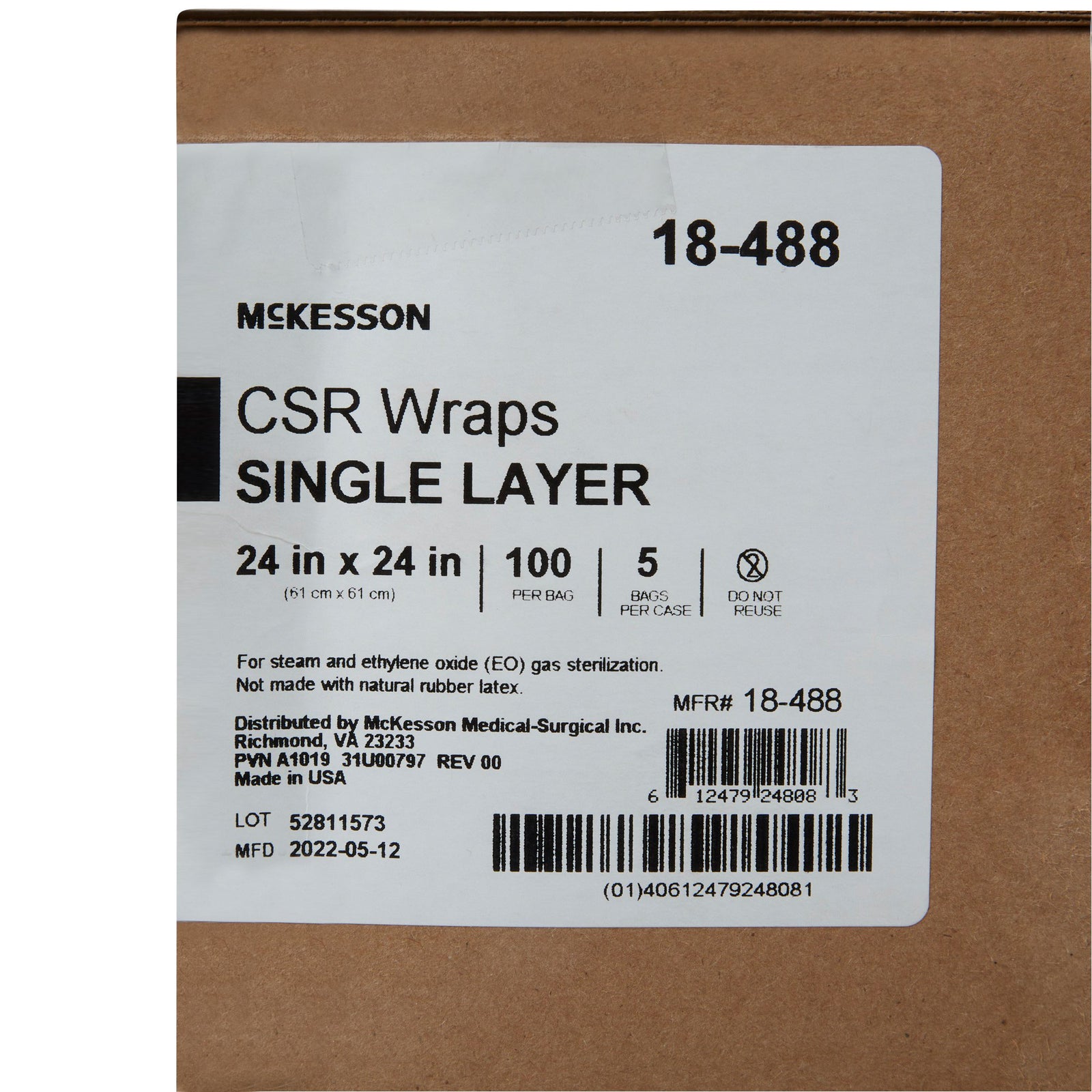 McKesson Single Layer Sterilization Wrap