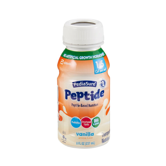 PediaSure® Peptide 1.5 Cal Vanilla Pediatric Oral Supplement / Tube Feeding Formula, 8 oz. Bottle