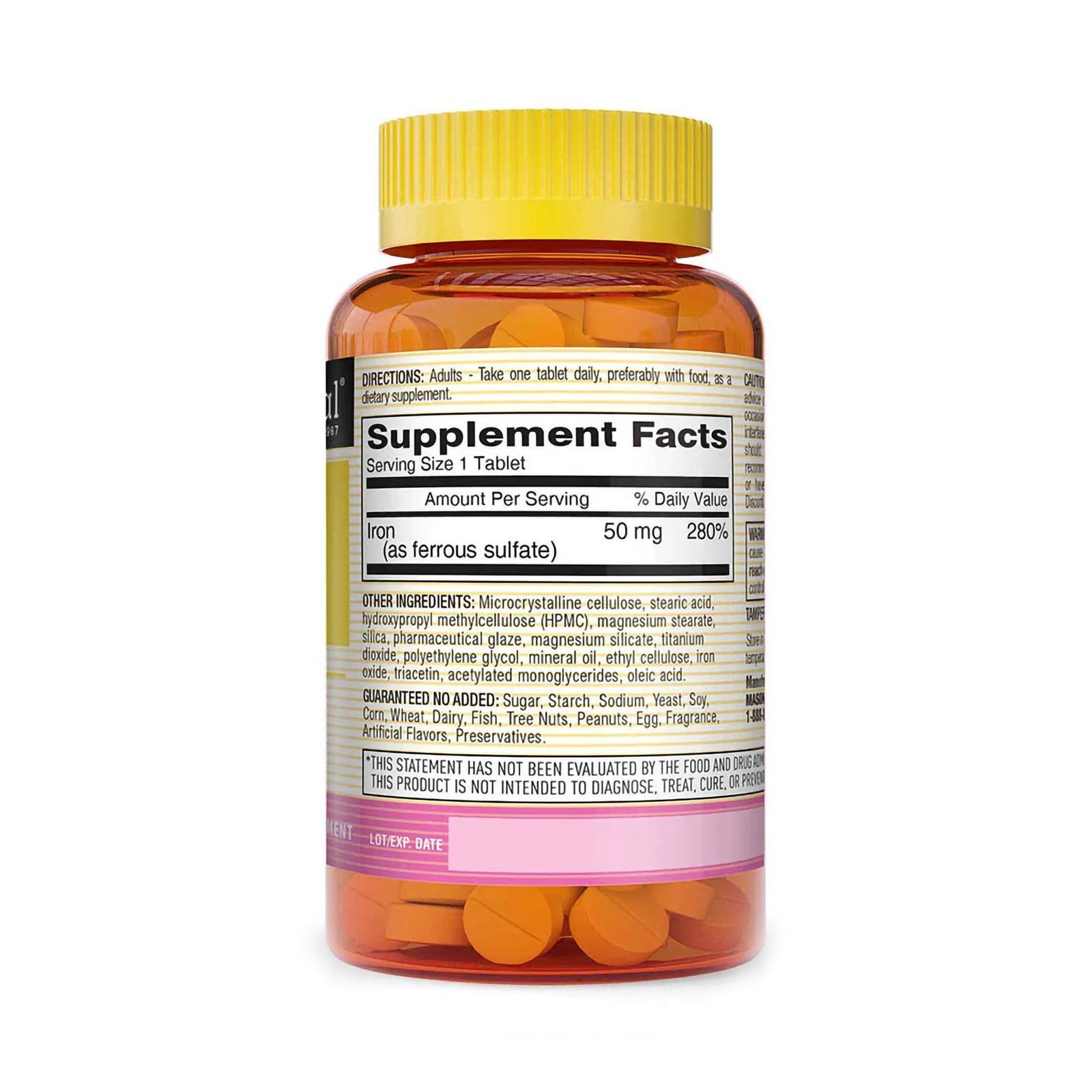 Mineral Supplement Iron 325 Mg Strength Tablet 1,000 Per Bottle